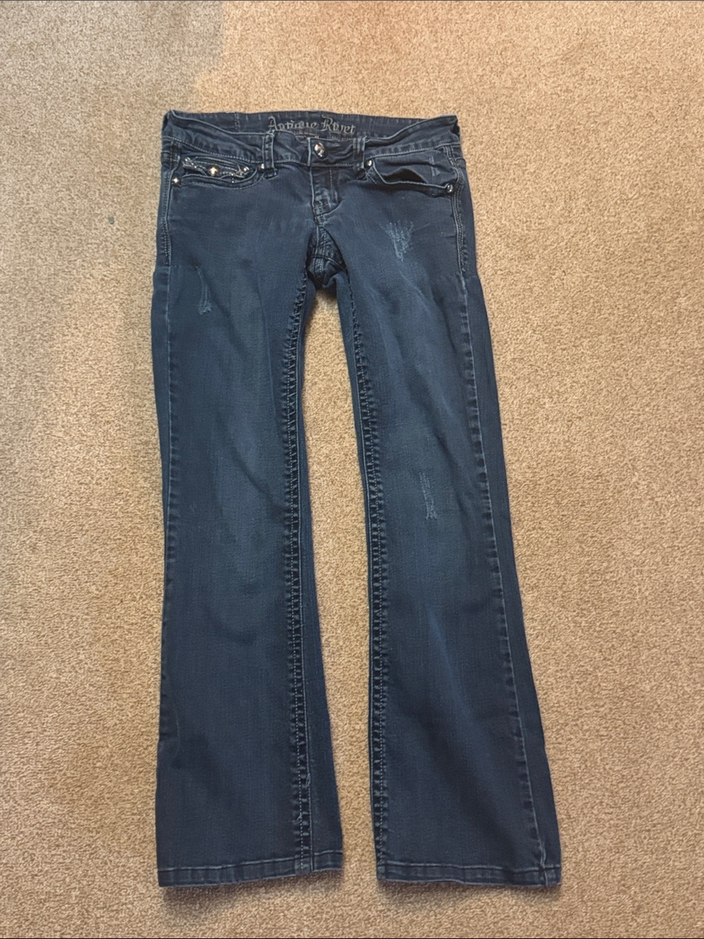 Antique Rivet Y2K Low rise Size 27 Dark Navy Flare Jeans